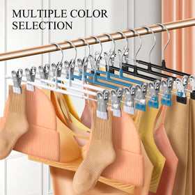 BUMODEL durable hanger provides strong grip for heavier trousers.