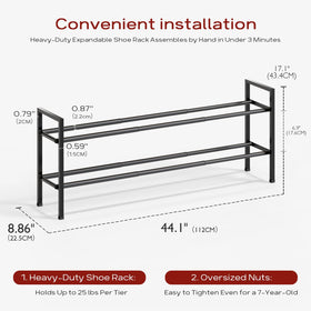 Bumusty roomy capacity fits up to 12 pairs of adult shoes.
