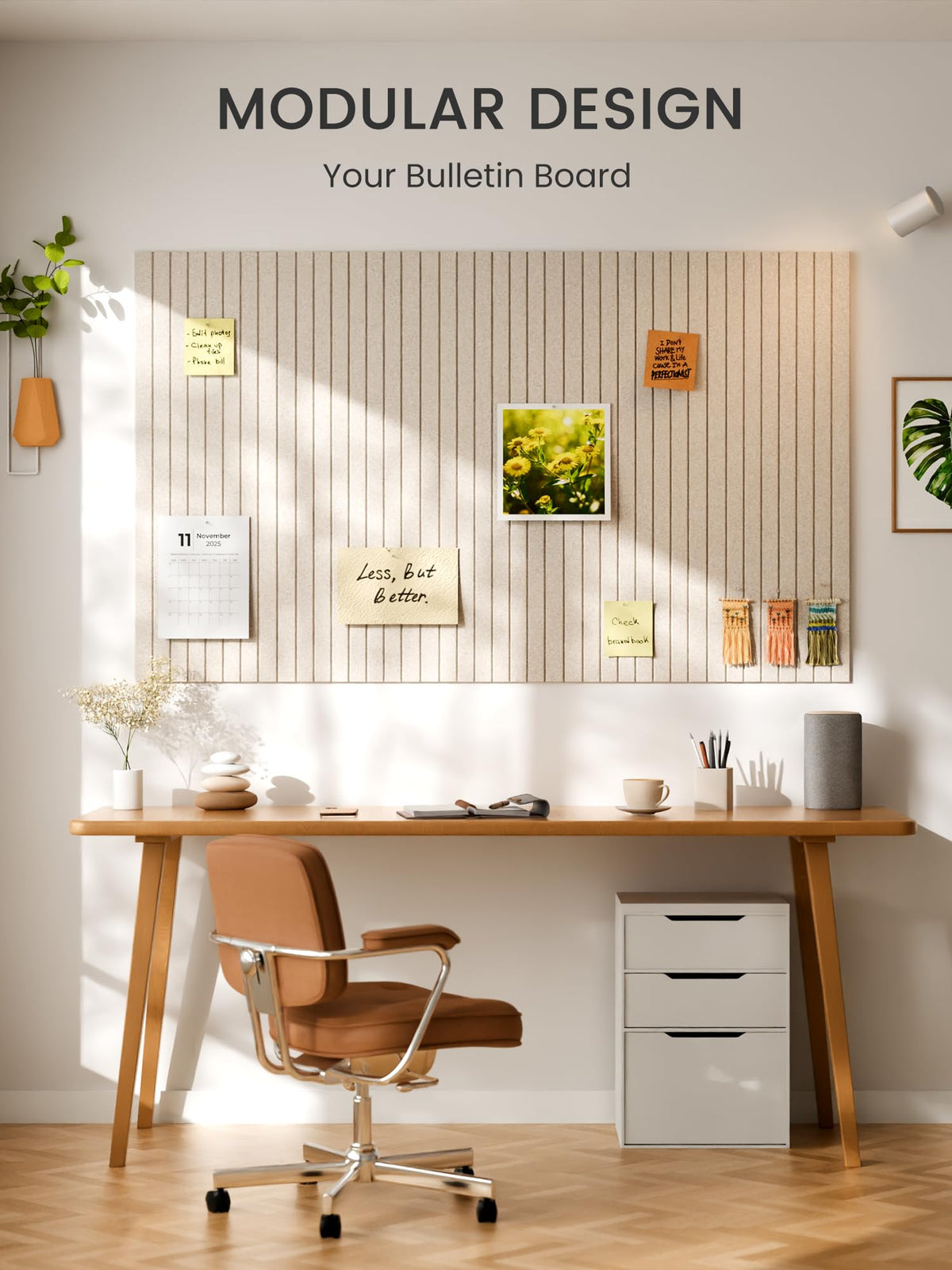 Bumusty felt board reduces echo in small rooms (NRC up to 0.95)