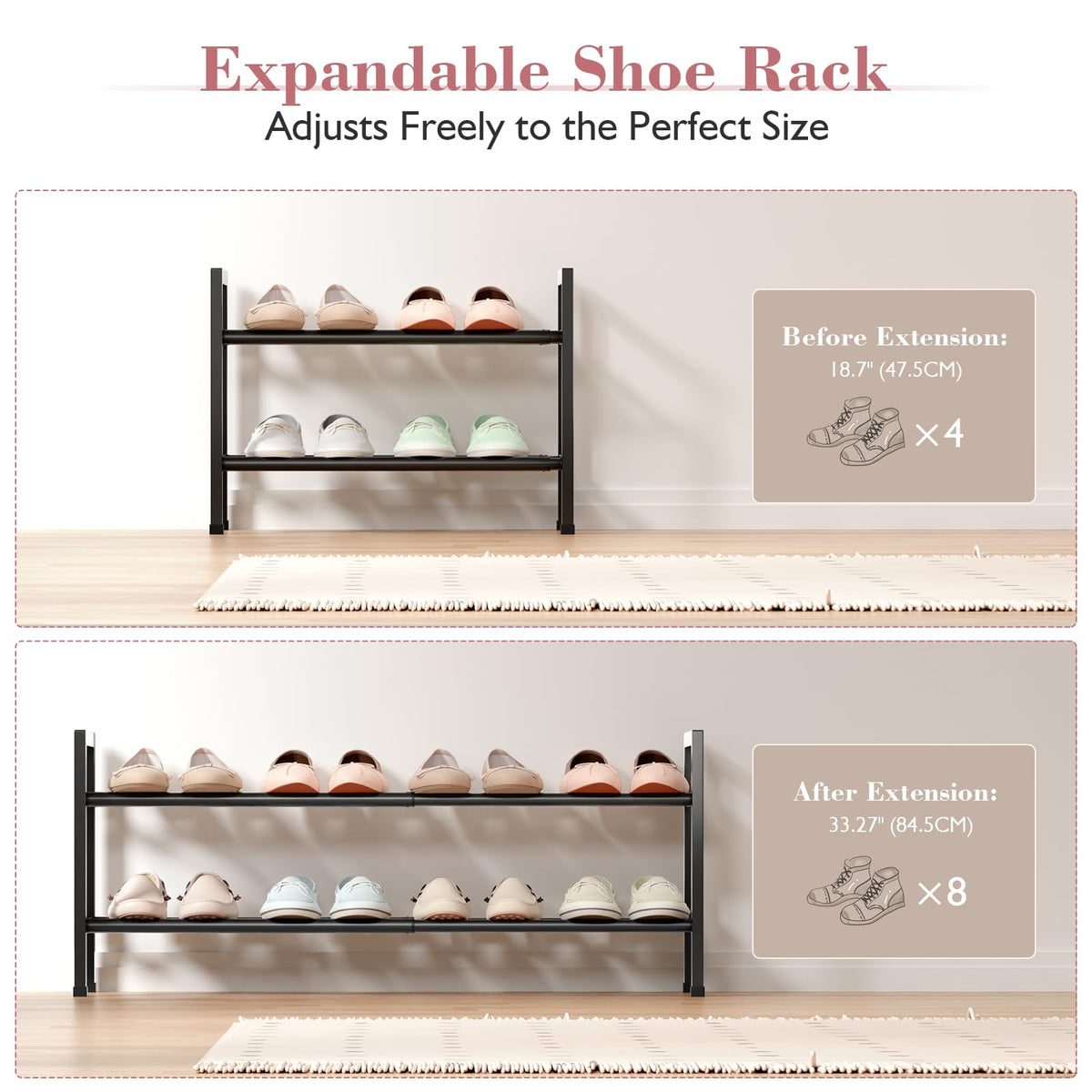 Bumusty dorm room shoe storage helps maximize small living areas.