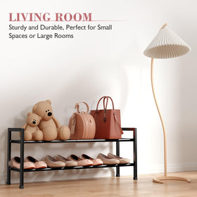 Bumusty compact entryway shoe organizer saves space and reduces clutter.