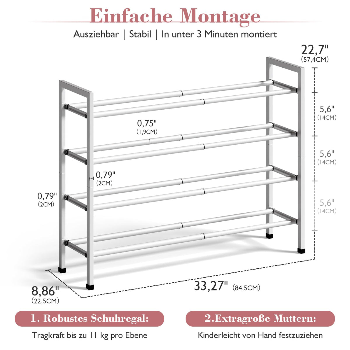 Bumusty entryway shoe organizer keeps footwear organized and accessible.