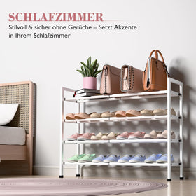 Bumusty heavy-duty shoe rack shows reliable support for everyday footwear.