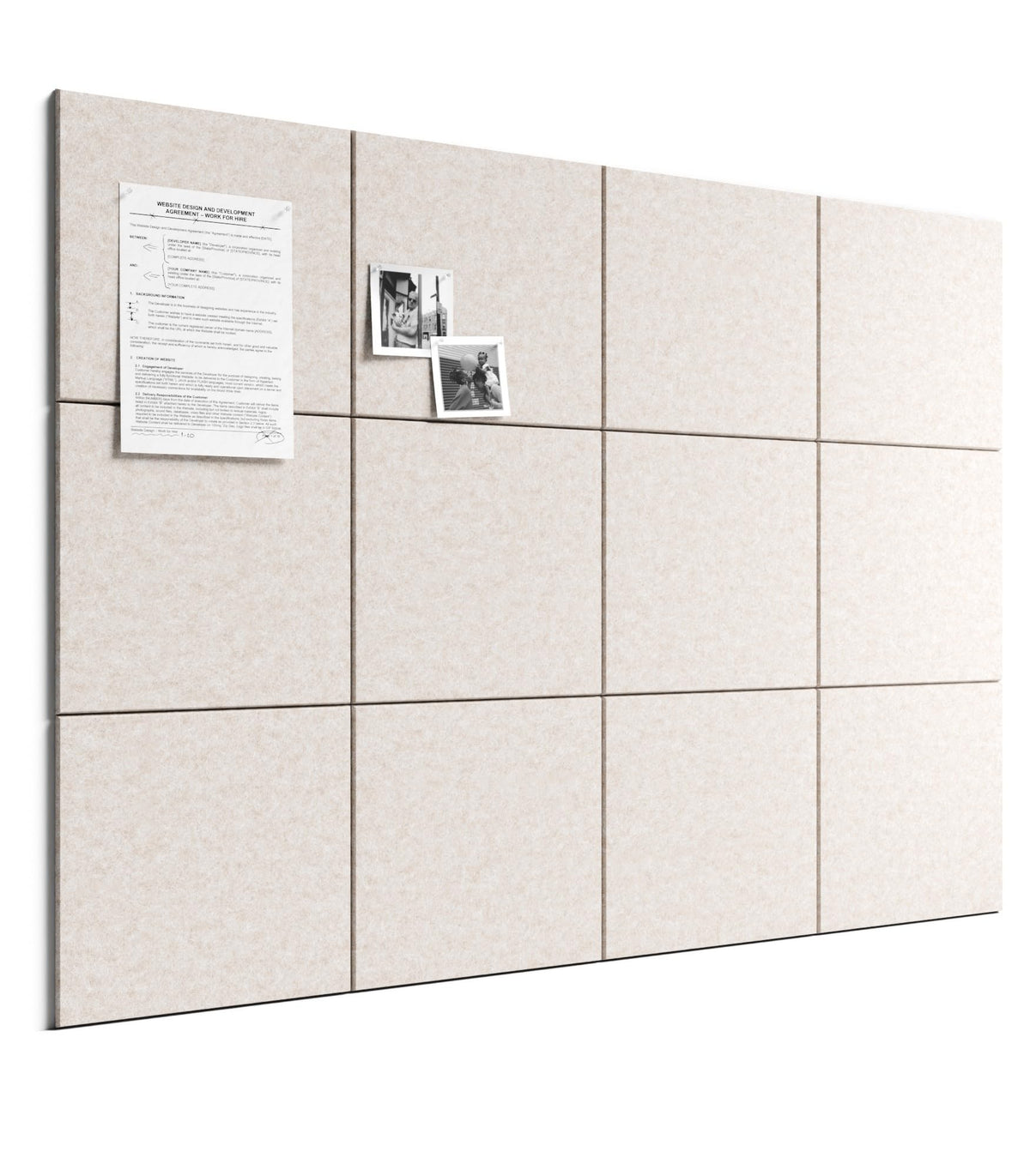 Bumusty cork board tiles displayed on wall for organized schedules and ideas