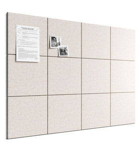 Bumusty cork board tiles displayed on wall for organized schedules and ideas