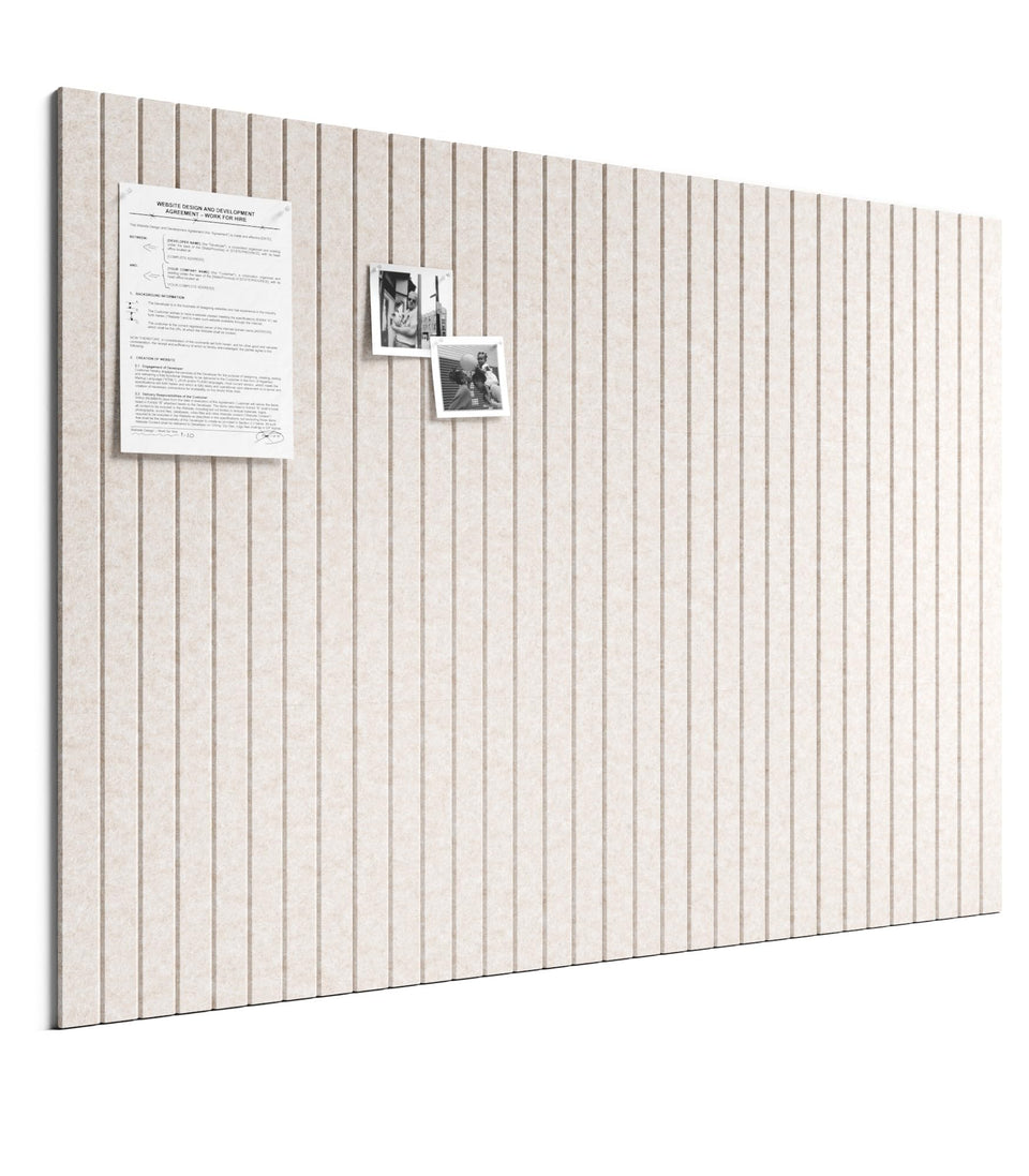 Bumusty large felt board tiles arranged into a wall display for organization.