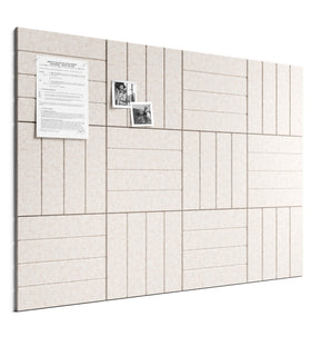 Bumusty large felt bulletin board tiles ready for a modular display.
