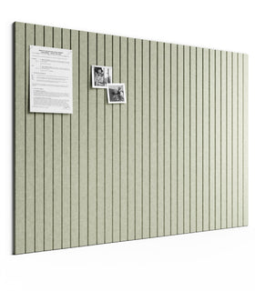 Bumusty large sage felt bulletin tiles arranged for a flexible wall display.