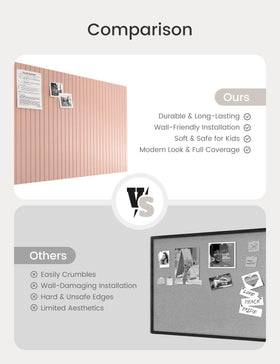 Modular pink Bumusty tiles supporting creative rearrangements and displays