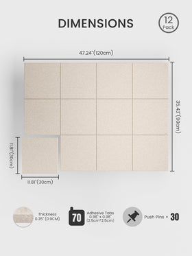 Bumusty twelve felt tiles arranged for flexible home or office layouts