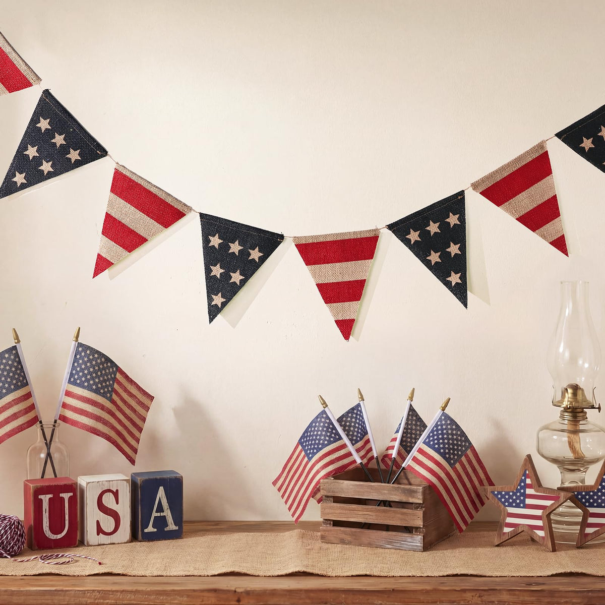 Bunny Chorus 4th of July banner displayed as a colorful party backdrop