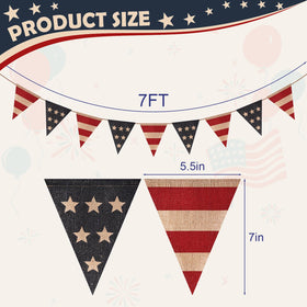 Bunny Chorus 7 ft patriotic garland hanging displays festive Americana