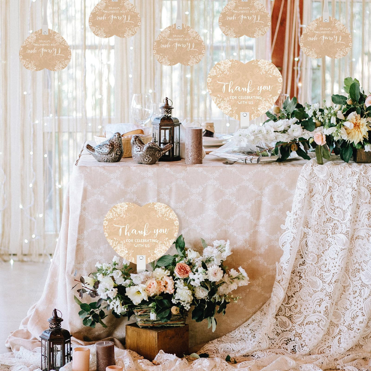 Burbell 50pcs fans ideal for ceremonies and celebrations