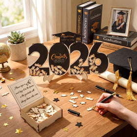 Burbell black signature pens for guest messages.