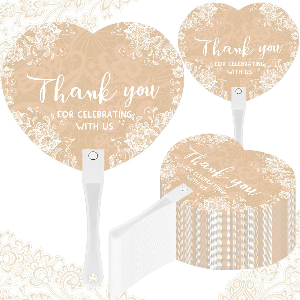 Burbell wedding hand fan with lace pattern for elegant ceremonies and light cooling