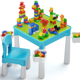burgkidz 5-in-1 toddler table and chair set for versatile playtime storage