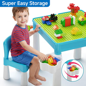 burgkidz double-sided playboard supports construction and writing time alike