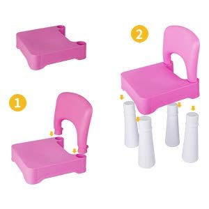 burgkidz plastic kids chair easy-clean surface; wipe clean without fading.