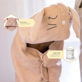 Adorable hood design on Burt's Bees Baby towel for kids