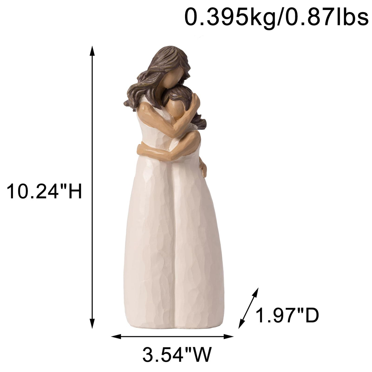 BUTILIVEEN resin mother-daughter figurine bedroom living room decor piece.