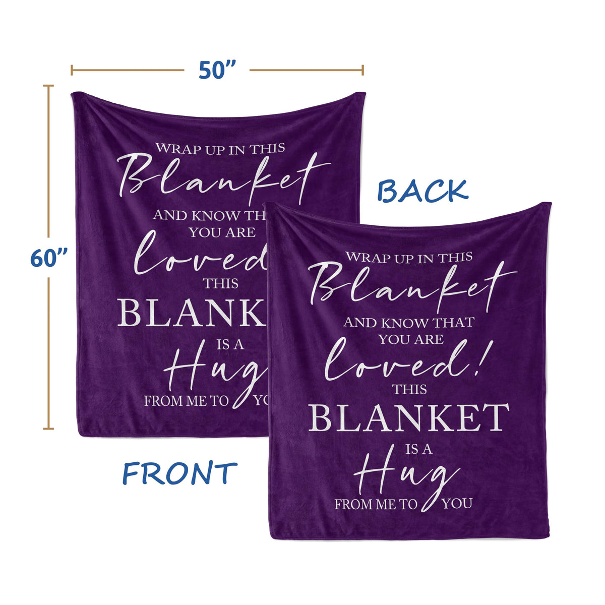 Butonus Get Well blanket purple on sofa offers comforting warmth.