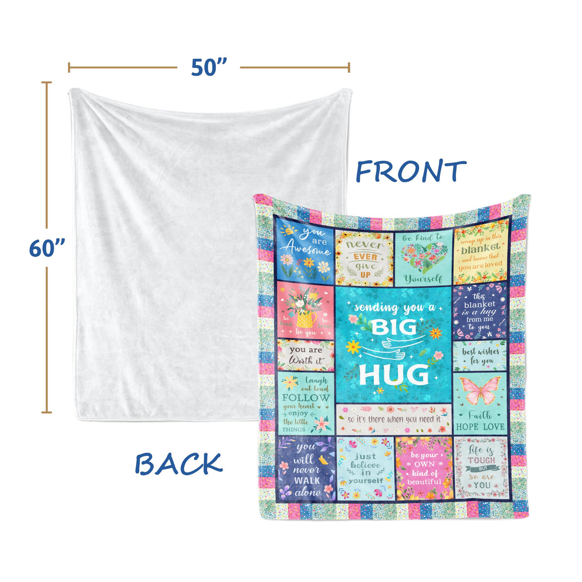 Butonus Get Well Gift Women Blanket 60x50in offers thoughtful encouragement during recovery.