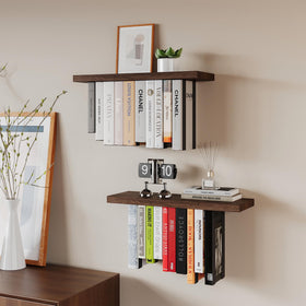 BUTUNITA carbonized Paulownia wood shelf is lightweight yet sturdy.