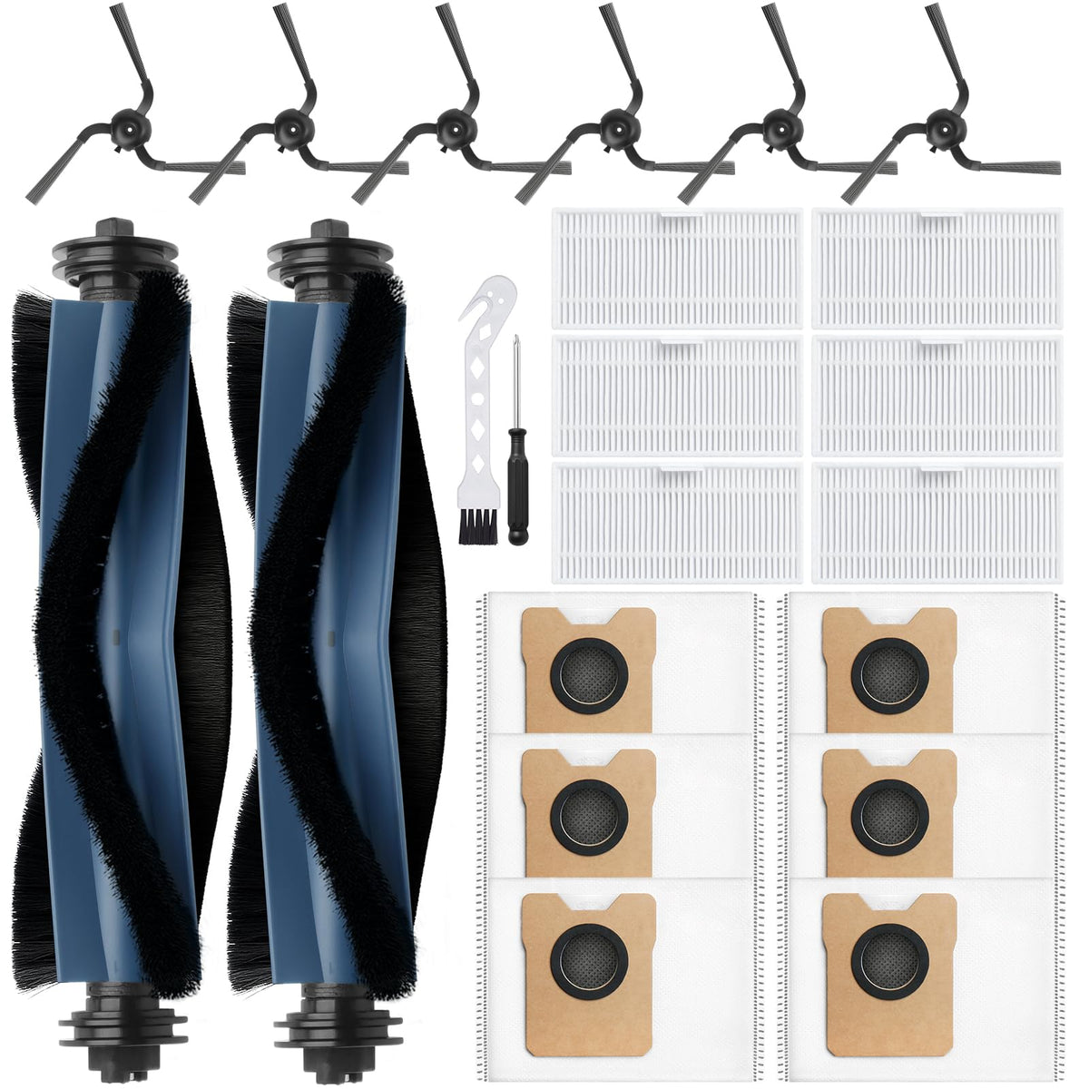 BUXEBUX C10 roller brush 2-pack enhances deep carpet cleaning