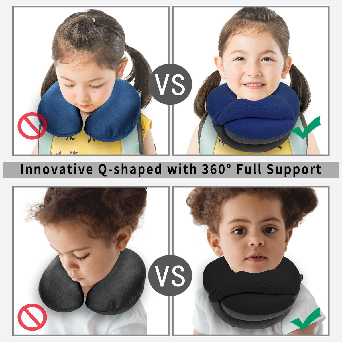 BUYUE memory foam contours the neck and chin for long trips