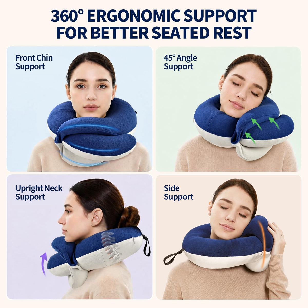 BUYUE memory foam cover contours to the neck for gentle support.