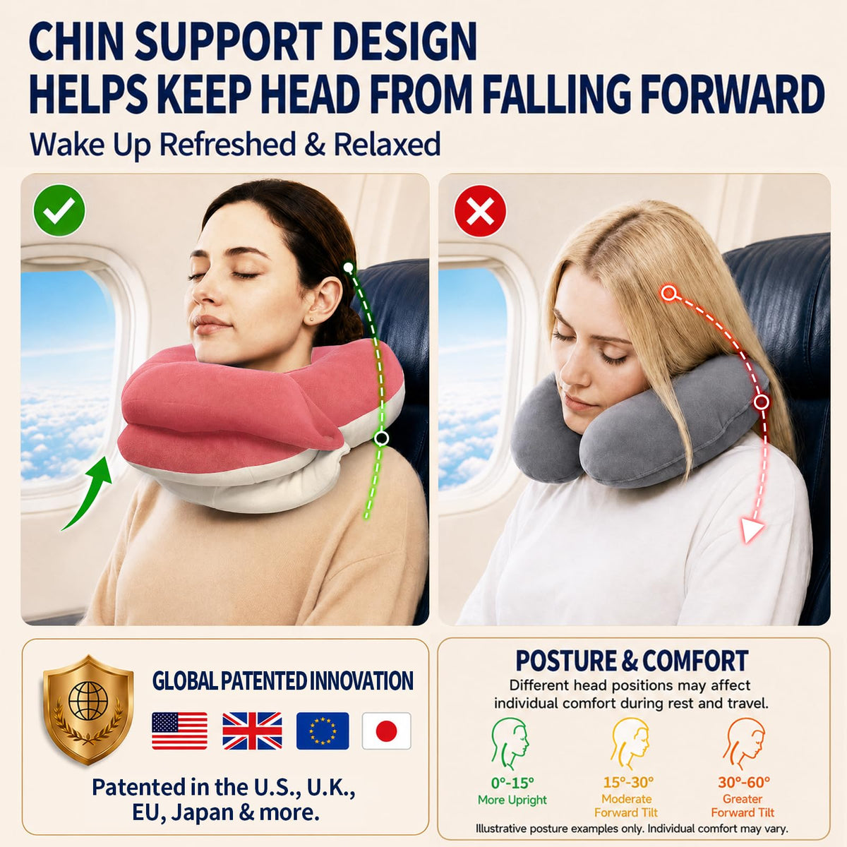 BUYUE memory foam contours to neck for stable resting positions.