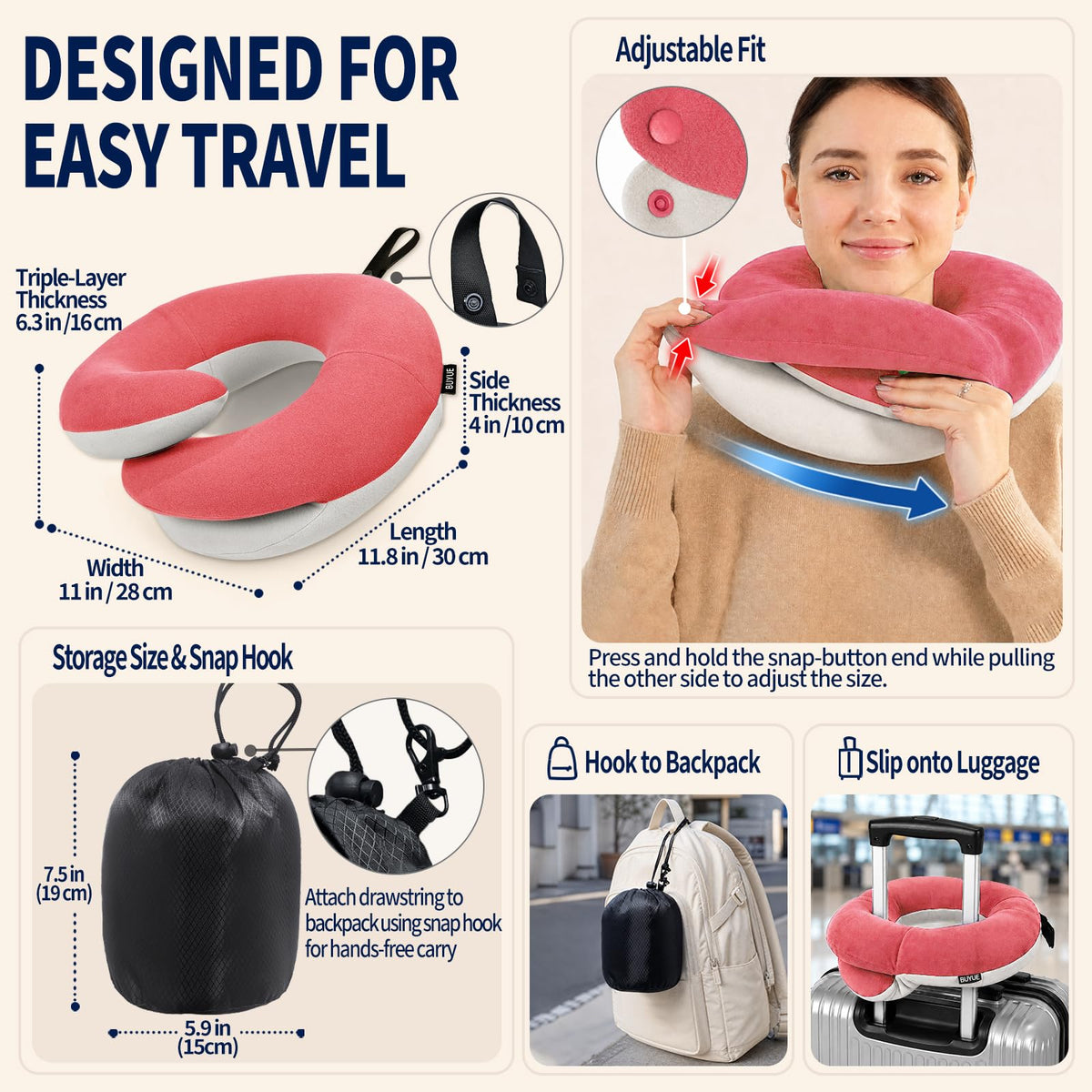 BUYUE skin-friendly cover is removable and machine washable for easy care.