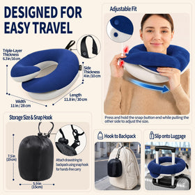 BUYUE compact storage bag with snap strap attaches to luggage.