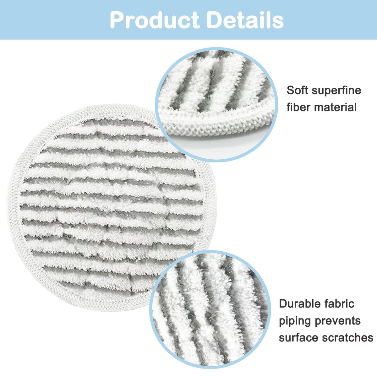 Bvhonwe pad bristle detail with dual-texture surface for stubborn grime