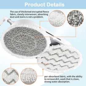 Bvhonwe upgraded velvet bristle mop pad for tough grime