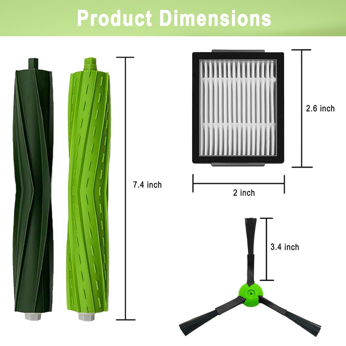 Bvhonwe Roomba packaging contents showing complete replacement kit