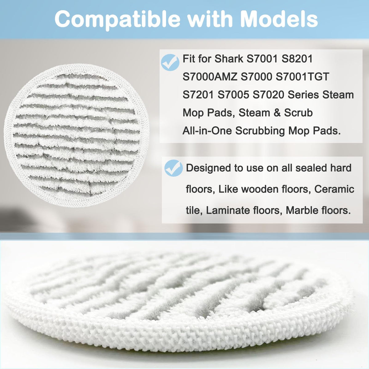 Bvhonwe S7001 pads microfiber-absorption for quick dry and streak-free results