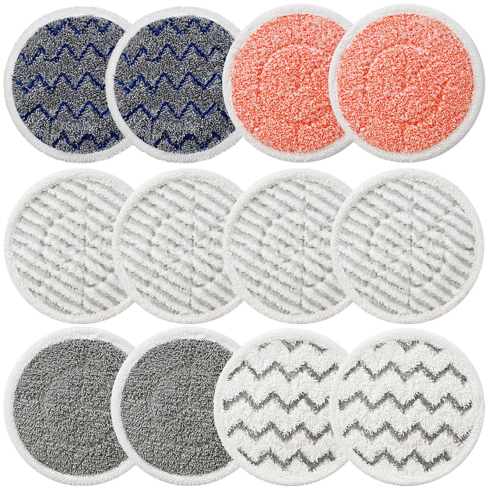 Bvhonwe S7001 pads pack front view for Shark steam mop with twelve pads