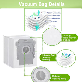 BVHONWE 8 bags for Roomba, simple debris disposal
