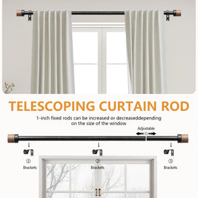 BVLGON decorative rod contrasts wood grain with black accents for versatile interiors.