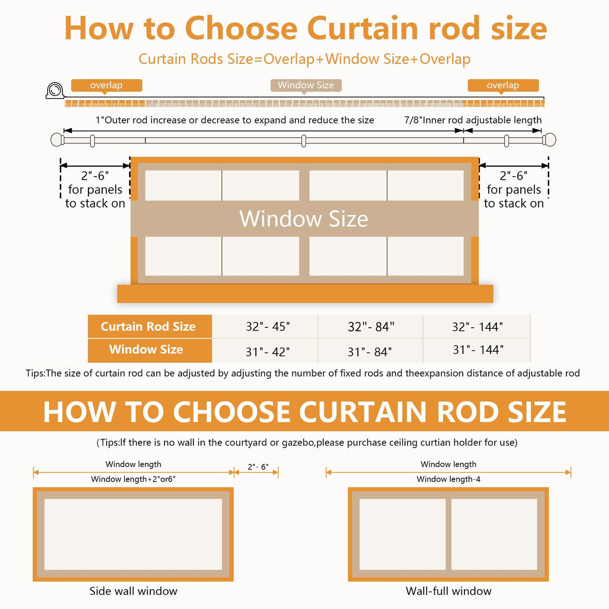 BVLGON wood curtain rod wall setup demonstrates simple, secure mounting.