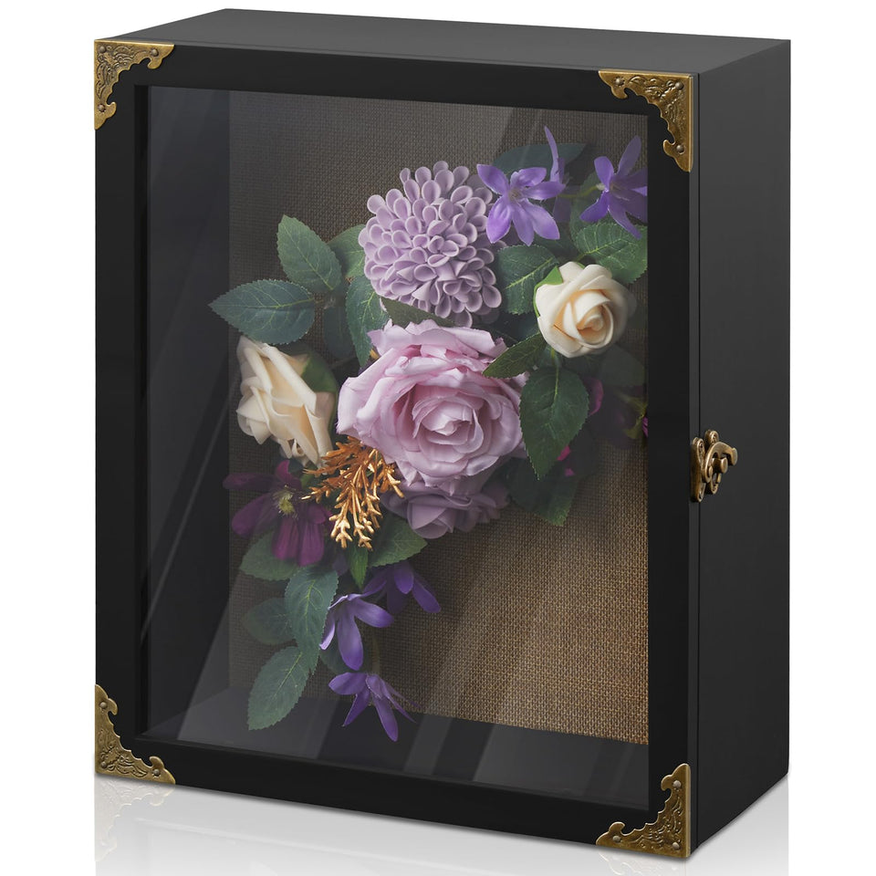 BWODYAY deep shadow box 11x13 front view for an elegant keepsake display
