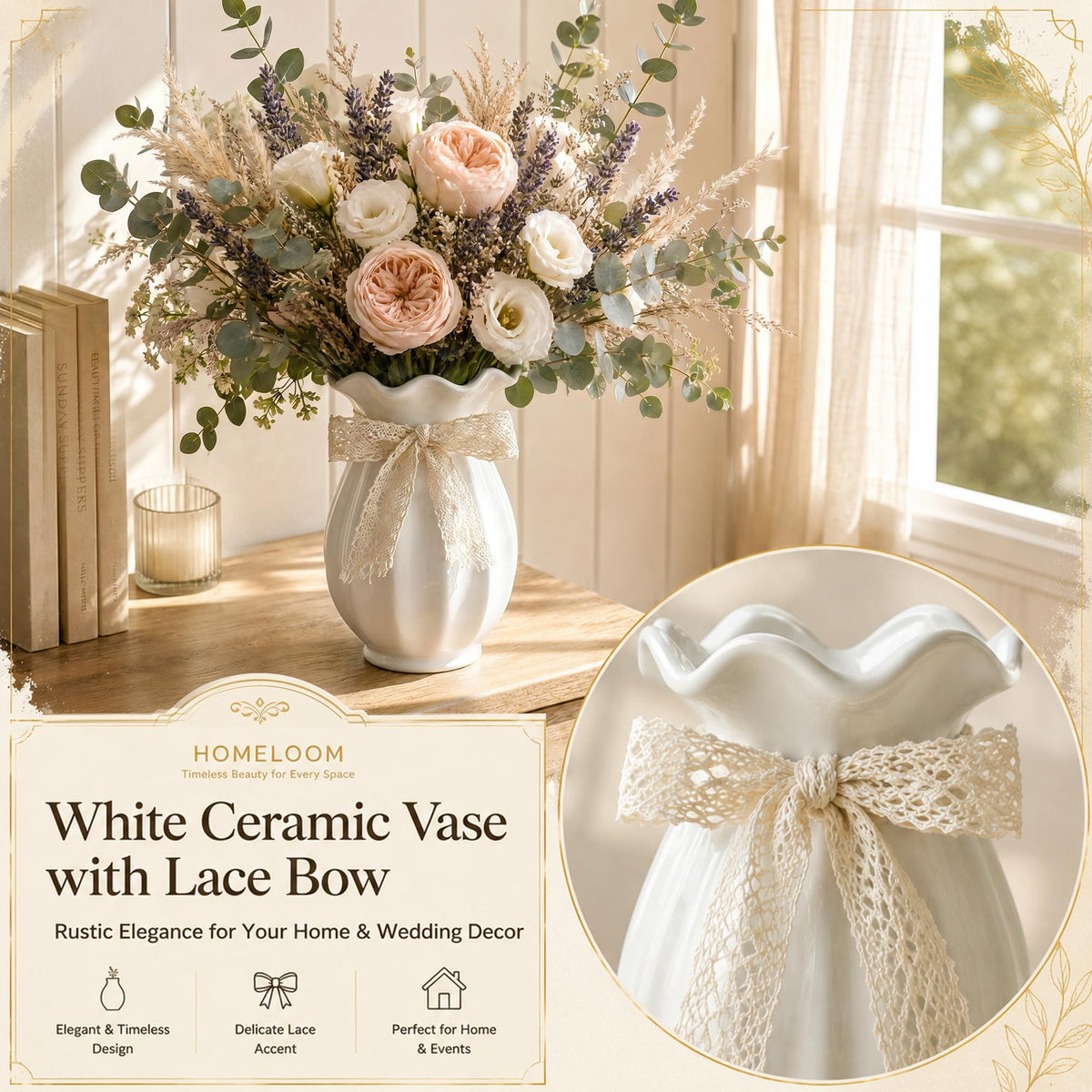 bwytbwy vase close-up of glossy ceramic finish for an elegant shine.