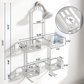 BXINREDA grid-style shelf drains quickly to prevent buildup.