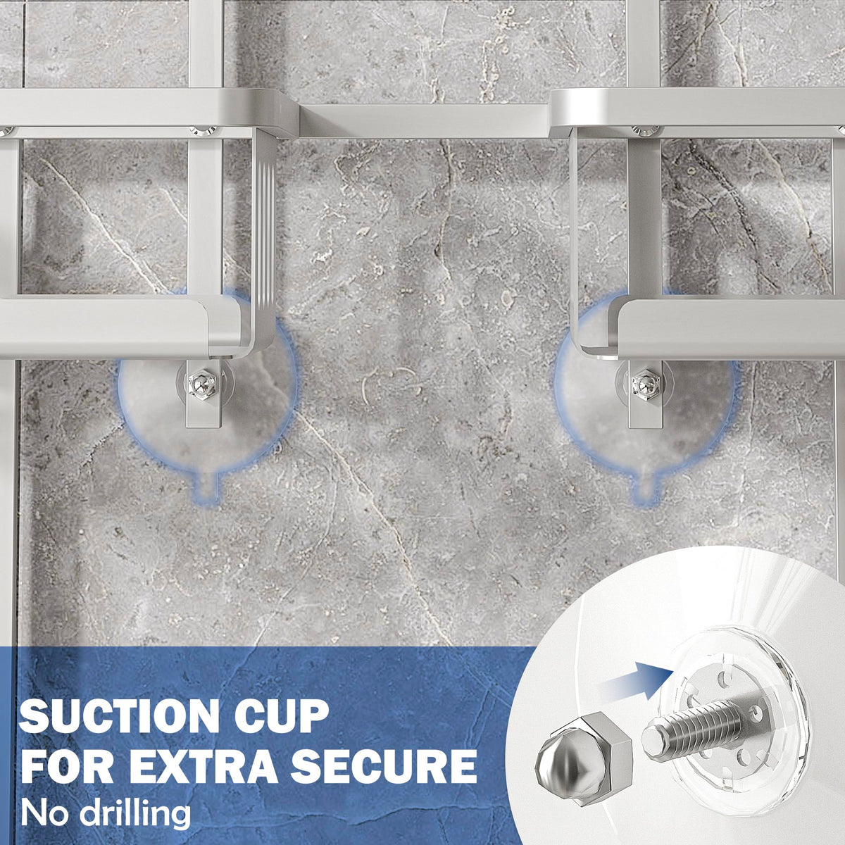 BXINREDA handheld-compatible caddy works with various shower setups.