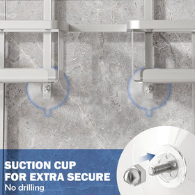 BXINREDA handheld-compatible caddy works with various shower setups.