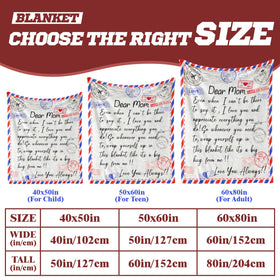 BXZWLK Mom blanket displayed as a gift-ready presentation