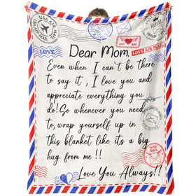 BXZWLK Mom blanket with front letter design for comforting moments