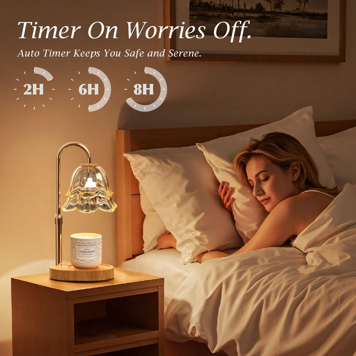 BYART Flameless Candle Warmer heating without flame to keep air clean.