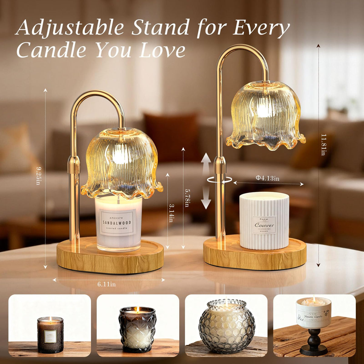 BYART candle warmer lamp demonstrates even scent diffusion across the room